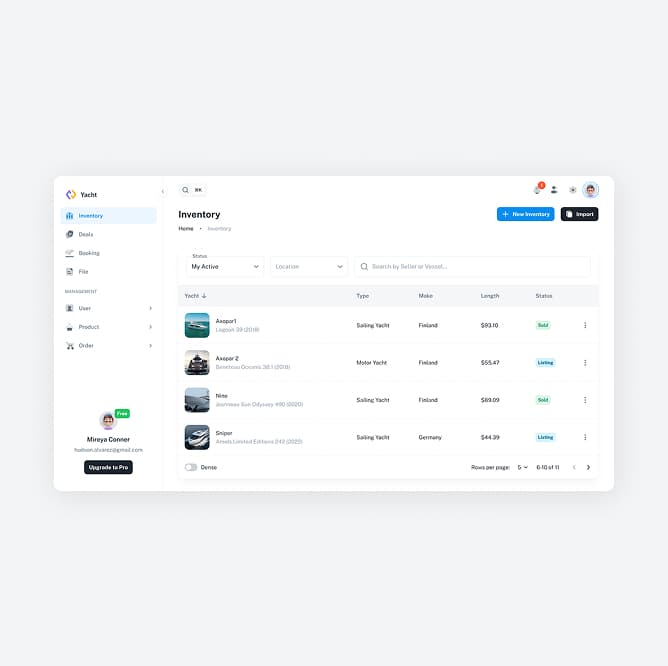 Yacht Management System.